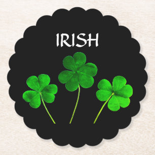 Posavasos De Papel El Día de San Patricio, el Shamrock irlandés dej