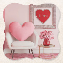 Posavasos De Papel El día de San Valentín Media Century Modern Coaste