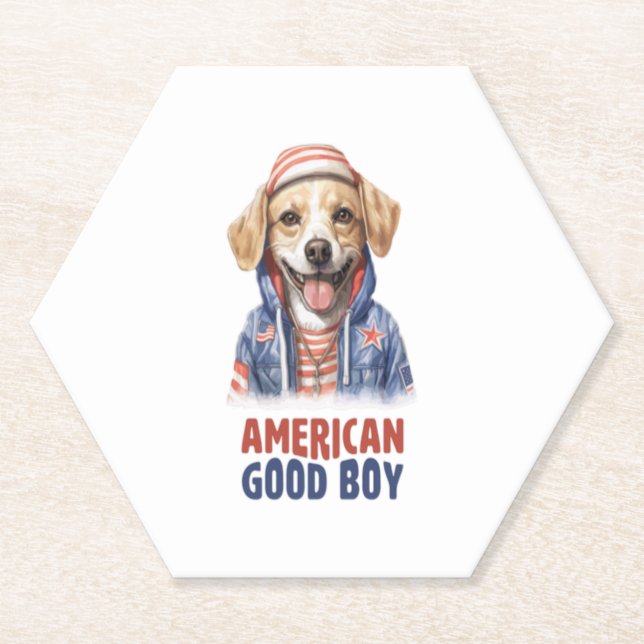 Posavasos De Papel El estadounidense GoodBoy Dog (Anverso)