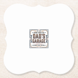Posavasos De Papel El Garage de Papá Día del Padre Vintage