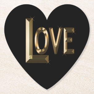 Posavasos De Papel El Gran Amor Es La Palabra Dorada,