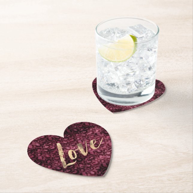 Posavasos De Papel El leopardo de Borgoña Imprimir amor de oro (In situ)