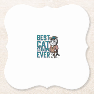 Posavasos De Papel El Mejor Abuelo de Gatos Vintage Camiseta de Abuel