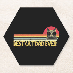 Posavasos De Papel El mejor gato papá de la historia del gato ama al