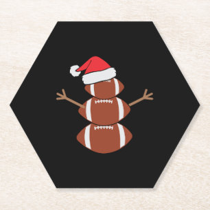 Posavasos De Papel El Navidad lindo futbolista Santa Hat es gracioso