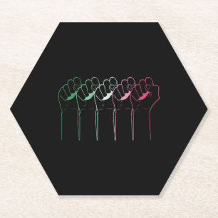 Posavasos De Papel El obsequio LGBT Abrosexual Fist LGBTQ Abrosexual