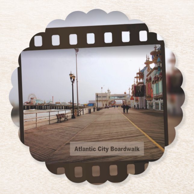Posavasos De Papel El paseo marítimo de Atlantic City (Anverso)