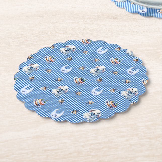Posavasos De Papel ¡El primer cumpleaños de Blueberry Bunny! (En perspectiva)