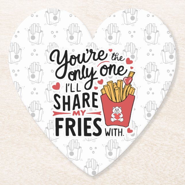 Posavasos De Papel El que voy a compartir mis papas con divertidos Sa (Anverso)