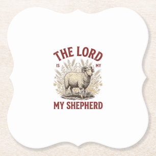 Posavasos De Papel El Señor Es Mi Pastor Diseño De Camiseta De Oveja