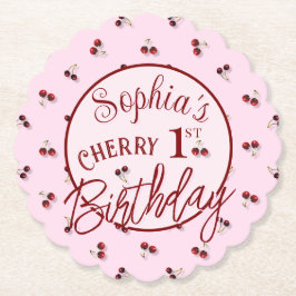 Posavasos De Papel El tema de las cerezas es la primera montaña de pa