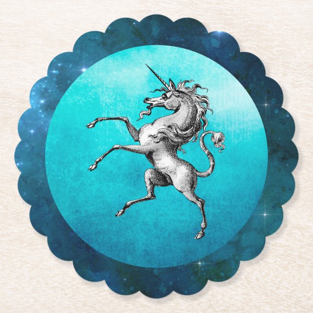 Posavasos De Papel El unicornio de agua (Anverso)