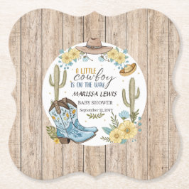 Posavasos De Papel El vaquero presupuestal Bleu las botas occidentale