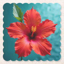 El vibrante Hibiscus rojo en plena gloria