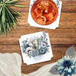 Posavasos De Papel Elefante Oh Boy Blue Floral Baby Shower<br><div class="desc">Hermoso ramo floral azul con hortensias y anémonas junto con vegetación de tintes azules son el entorno perfecto para este majestuoso elefante bebé en el diseño de Baby Shower de la acuarela azul "Oh Boy".</div>