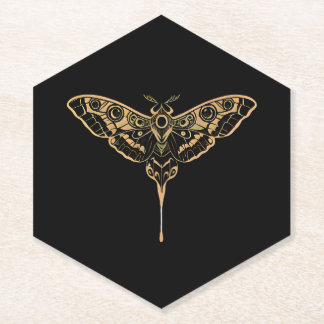 Posavasos De Papel Elegancia Oscura-Noir & Gold