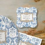 Posavasos De Papel Elegante Bridal de Oro Blanco y Azul Floral Vintag<br><div class="desc">Si lo que busca es una decoración de duchas notables y elegantes, es perfecto el azul y el blanco de esta temática contemporánea y a la vez vintage. El marco de oro barroco de estilo rococó, de diseño gráfico, tiene un aspecto tridimensional y se sitúa sobre un elegante patrón vintage...</div>