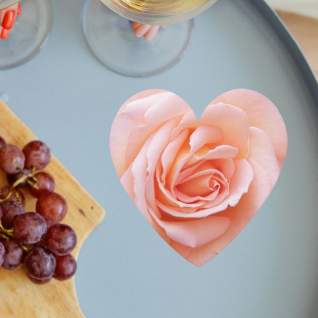 Posavasos De Papel Elegante floral rosa rosa Rubor (In Situ Wedding)