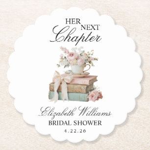 Posavasos De Papel Elegante Floral Su Próximo Capítulo Despedida de S