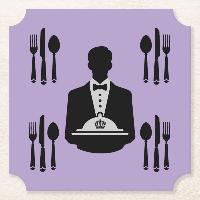 Posavasos De Papel Elegante lujo temático real (Anverso)