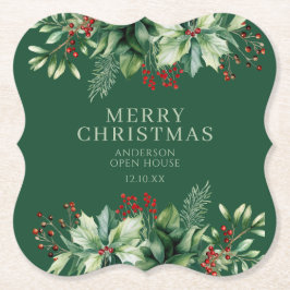 Posavasos De Papel Elegante Navidad 