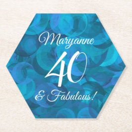 Posavasos De Papel Elegante Ocean Blue 40 y fabulosa fiesta de cumple