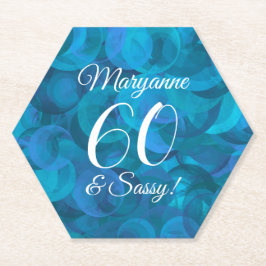 Posavasos De Papel Elegante Ocean Blue 60 y la fiesta de cumpleaños e