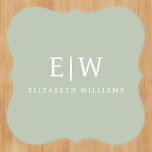 Posavasos De Papel Elegante Profesional Simple Monograma Minimalista<br><div class="desc">Presentamos nuestra Elegante Colección Minimalista Profesional Simple Monograma: Eleva tu estilo con sofisticación atemporal y elegancia subestimada. Esta colección, elaborada con meticulosa atención a los detalles, presenta diseños minimalistas adornados con su monograma personalizado. Cada pieza exuda profesionalismo y refinamiento, perfecto para dar una impresión duradera en cualquier entorno. Desde la...</div>