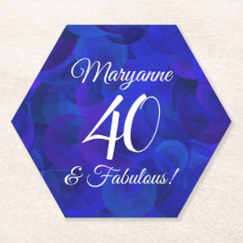 Posavasos De Papel Elegante Royal Blue 40 y fabulosa fiesta de cumple