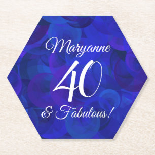 Posavasos De Papel Elegante Royal Blue 40 y fabulosa fiesta de cumple
