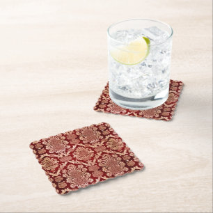 Posavasos De Papel Elegante Tejido Oscuro Vintage Beige Damask