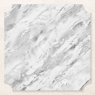 Posavasos De Papel Elegantes Impresiones de Mármol Majestuoso Gris Pe