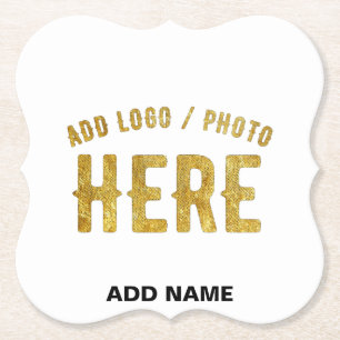 POSAVASOS DE PAPEL ELEGANTES PERSONALIZABLES BLANCOS MODERNOS VERIFIC