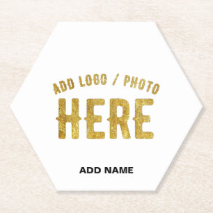 POSAVASOS DE PAPEL ELEGANTES PERSONALIZABLES BLANCOS MODERNOS VERIFIC