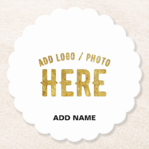 POSAVASOS DE PAPEL ELEGANTES PERSONALIZABLES BLANCOS VERIFICADOS DE M