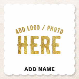 POSAVASOS DE PAPEL ELEGANTES PERSONALIZABLES BLANCOS VERIFICADOS DE M
