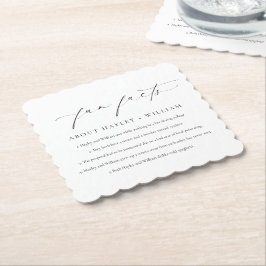 Posavasos De Papel Ellesmere Boda Fun Facts Scalloped