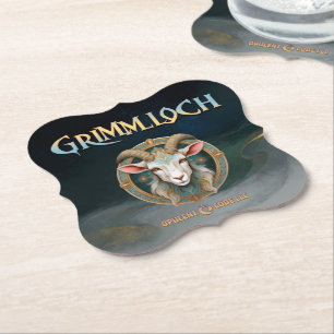 Posavasos De Papel Emblema de Cabra de Fantasía RPG Grimmloch