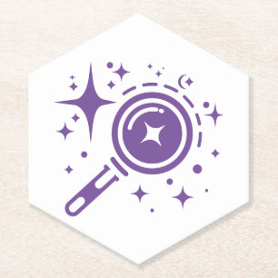 Posavasos De Papel emblema de IA Estrellas de Twinkle, faro de la era