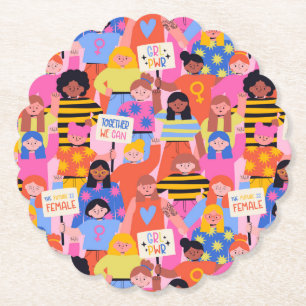 Posavasos De Papel Empoderamiento de las mujeres