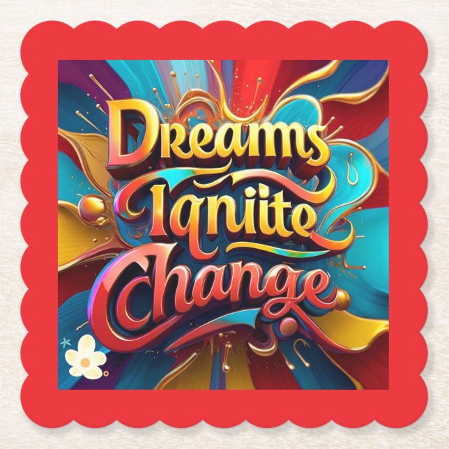 Posavasos De Papel "Empoderando los sueños" (Anverso)