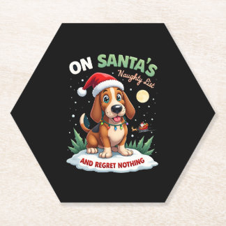 Posavasos De Papel En la lista de traviesos de Santa Regret Nothing B