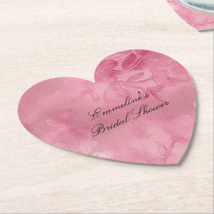Posavasos De Papel Encaje Rosa Chic