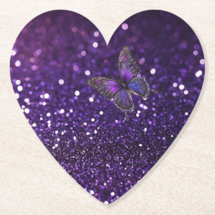 Posavasos De Papel Encantadora Elegancia: La Mariposa Purpúrea Centel