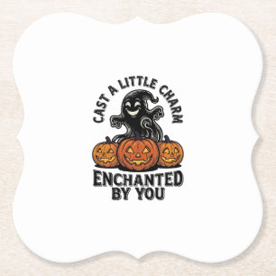 Posavasos De Papel Encanto Fantasma Arte de Calabaza de Halloween Vin