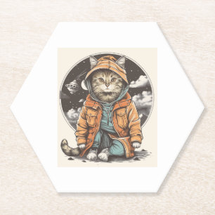 Posavasos De Papel Encuentro de Gato
