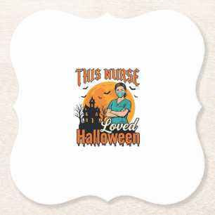 Posavasos De Papel Enfermera de Halloween Amaba Halloween Vintage Esp