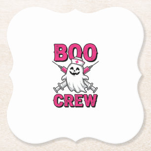 Posavasos De Papel Enfermera de la tripulación Boo fantasma de Hallow