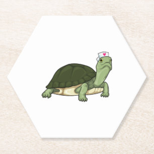 Posavasos De Papel Enfermera de tortuga