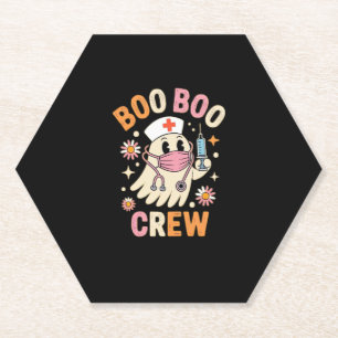 Posavasos De Papel Enfermera fantasma de Boo Boo Crew Halloween Esenc